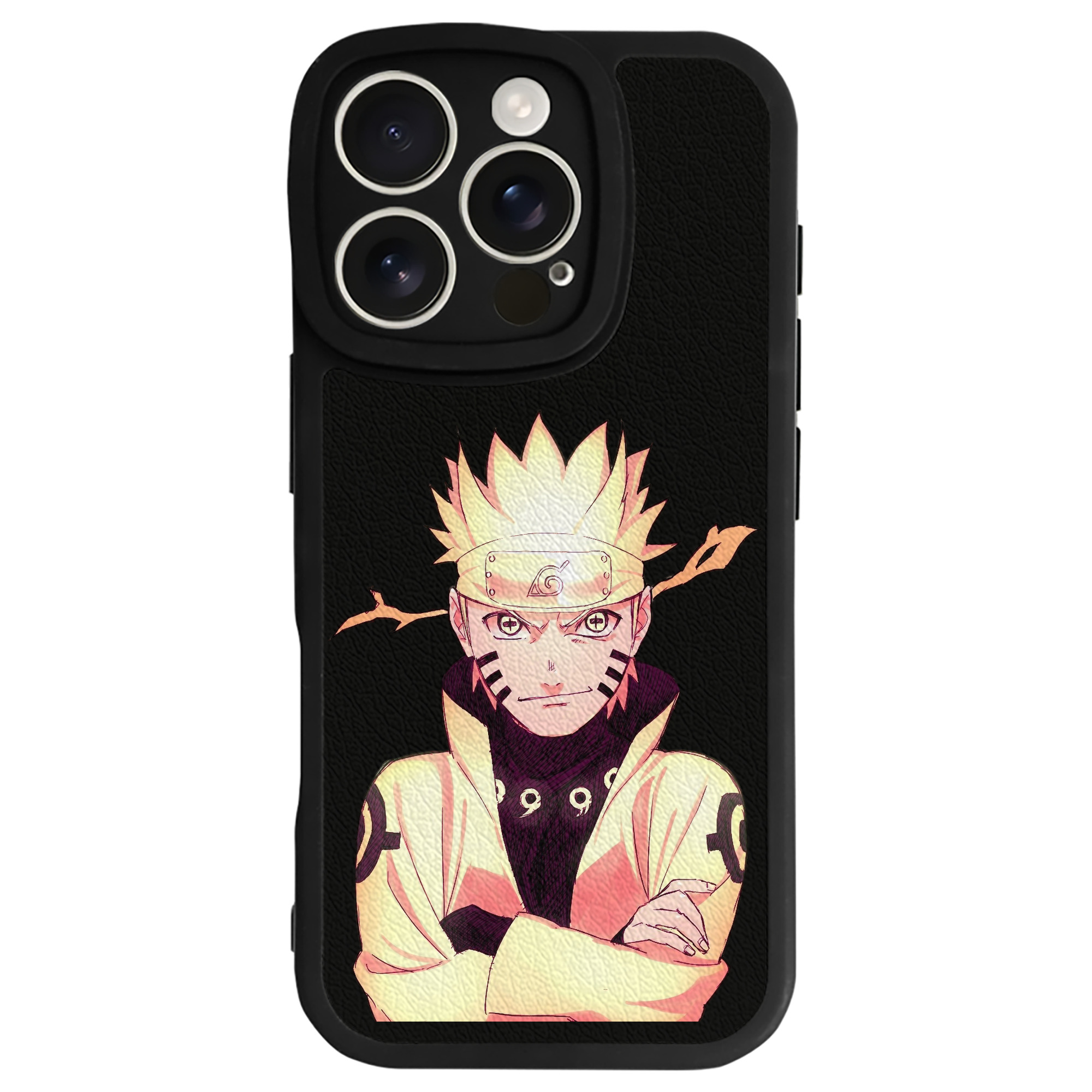 （画像用） NARUTO -ナルト- うずまき ナルト Uzumaki Naruto 【iPhone 16シリーズ対応】シリコンスマホケース（レザー調） 材質：シリコン
